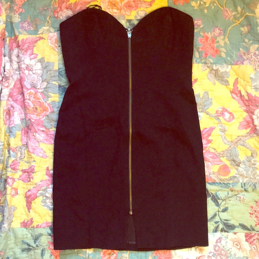 Anne Klein Dresses Black Zipper Strapless Dress 12